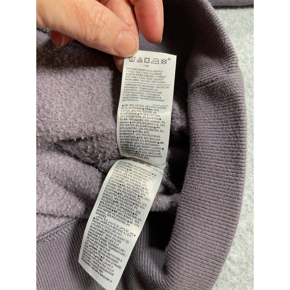 Athleta Girl Coaster Fleece Hoodie Purple Mauve Sweatshirt M 8-10  1493